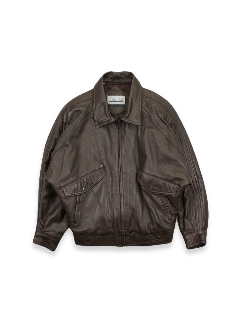 Vintage Carlucci Leather Bomber Jacket Women's M